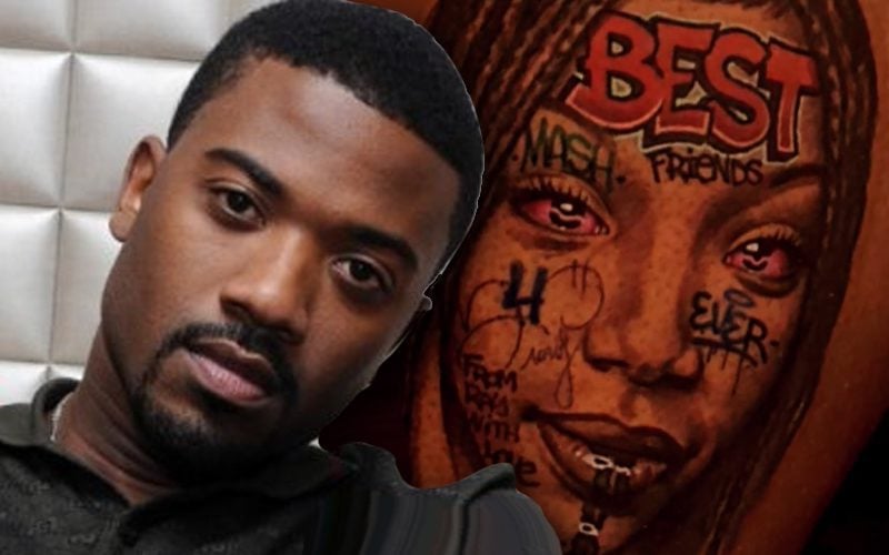 Ray J Gets Huge Tattoo Of Brandy's Face On His Leg