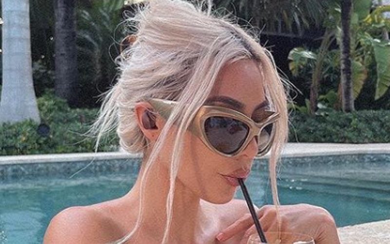 Kim Kardashian Turns Up The Heat In Poolside Bikini Photo Drop 2509